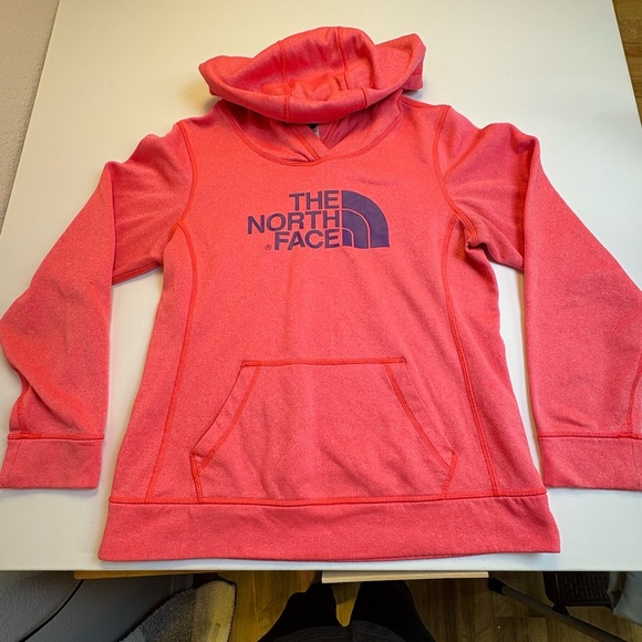 The North Face Half Dome Logo Hoodie Womens Medium Pink Purple Athletic Pullover - Picture 2 of 7